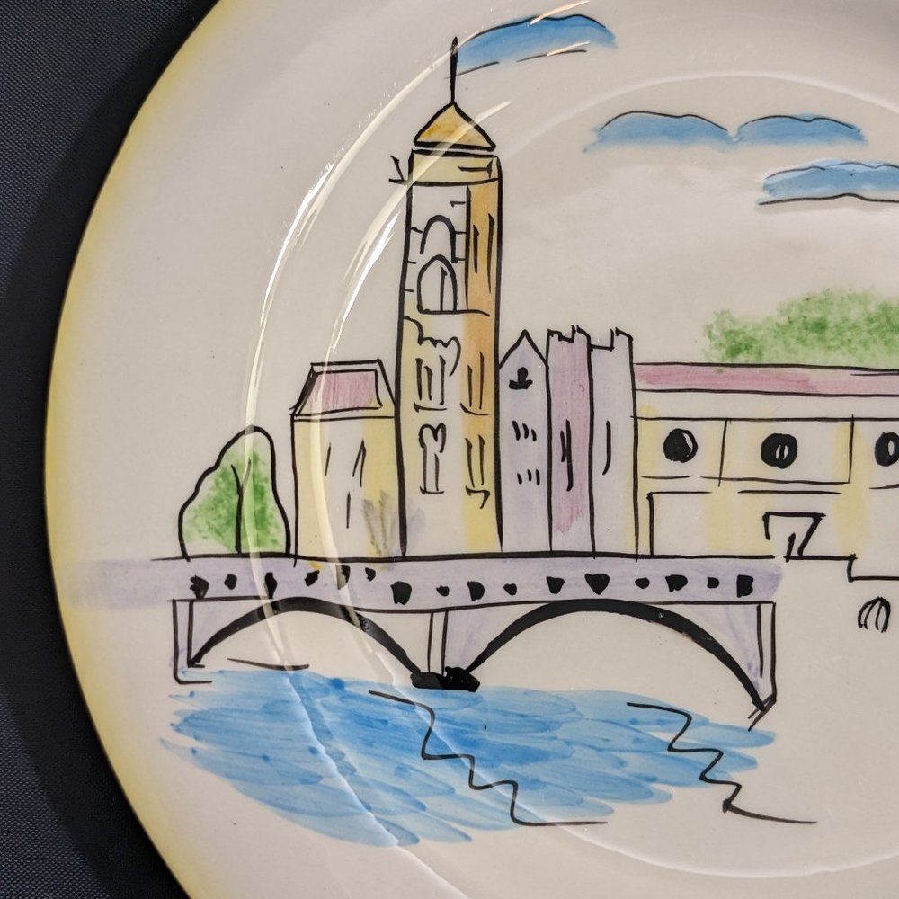 Vtg  8" Oneida Festa Italia Cheese/Salad/Dessert/Appetizers Venice Rome Pair - Picture 9 of 16